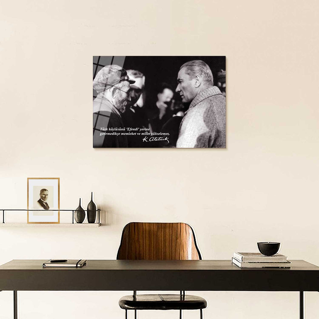 Atatürk ve Halk Cam Tablo - ATC027