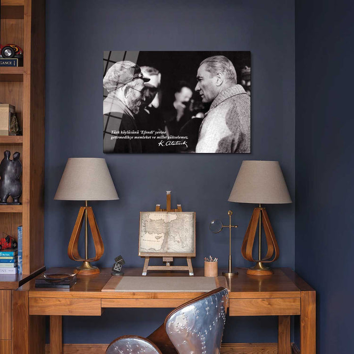 Atatürk ve Halk Cam Tablo - ATC027