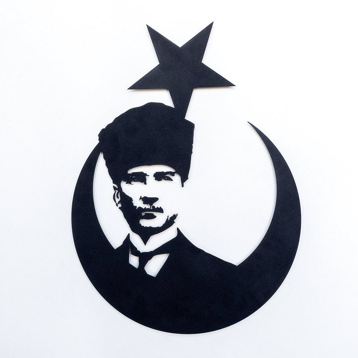 Atatürk ve Türk Bayrağı Metal Duvar Tablosu - APT647