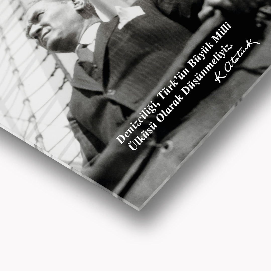 Atatürk ve Denizcilik Cam Tablo - ATC029