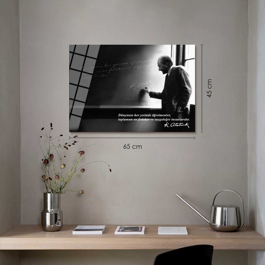 Başöğretmen Atatürk Cam Tablo - ATC026
