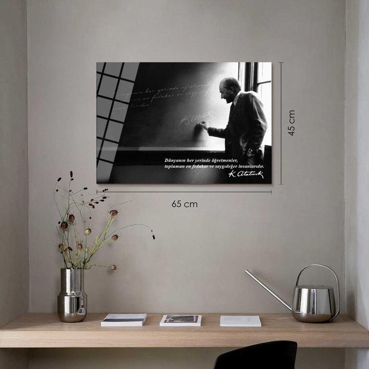 Başöğretmen Atatürk Cam Tablo - ATC026