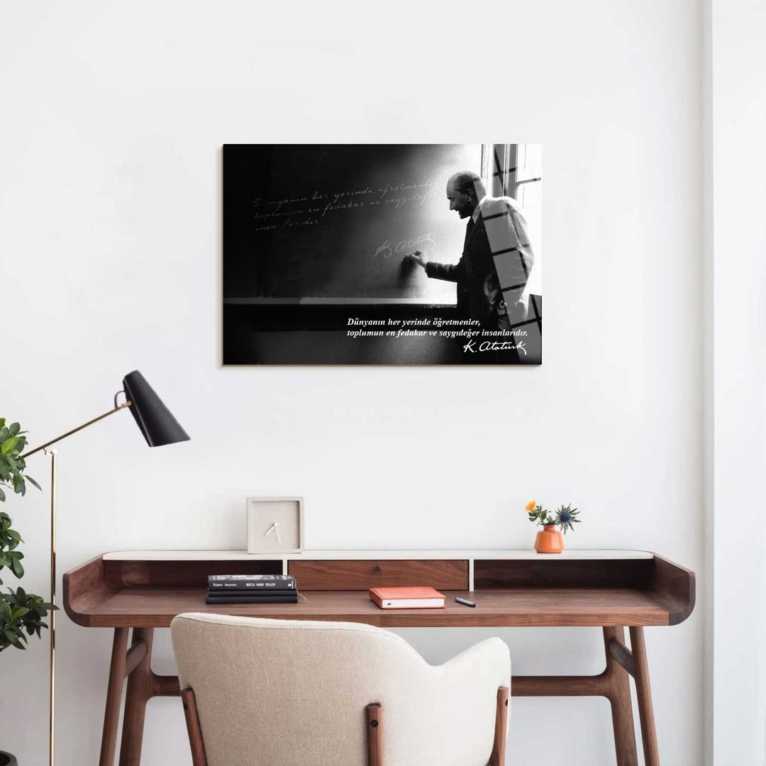 Başöğretmen Atatürk Cam Tablo - ATC026