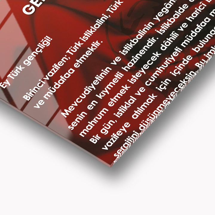 Gençliğe Hitabe Cam Tablo - ATC042