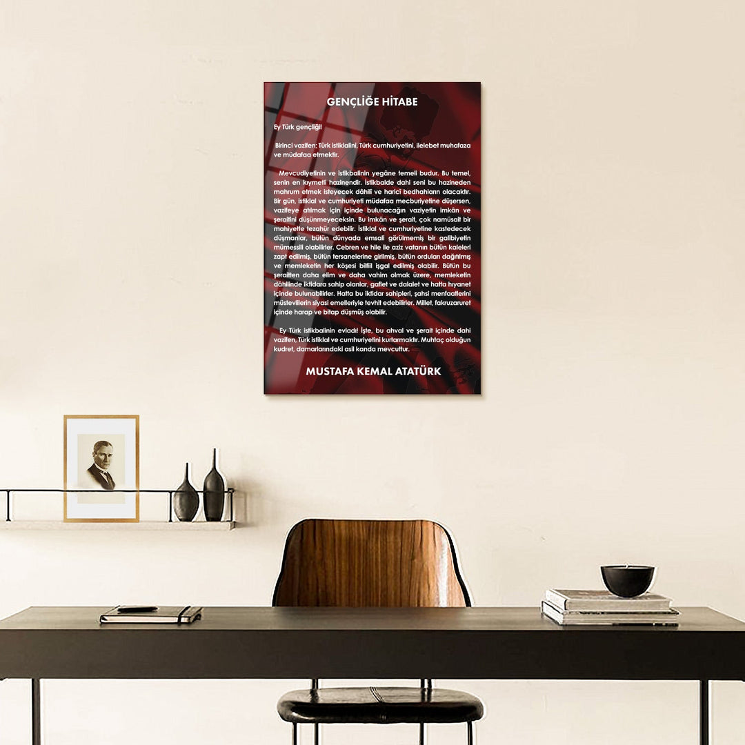 Gençliğe Hitabe Cam Tablo - ATC042
