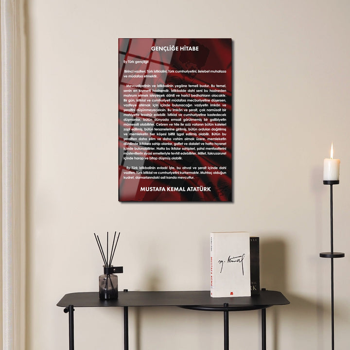 Gençliğe Hitabe Cam Tablo - ATC042