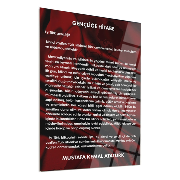 Gençliğe Hitabe Cam Tablo - ATC042