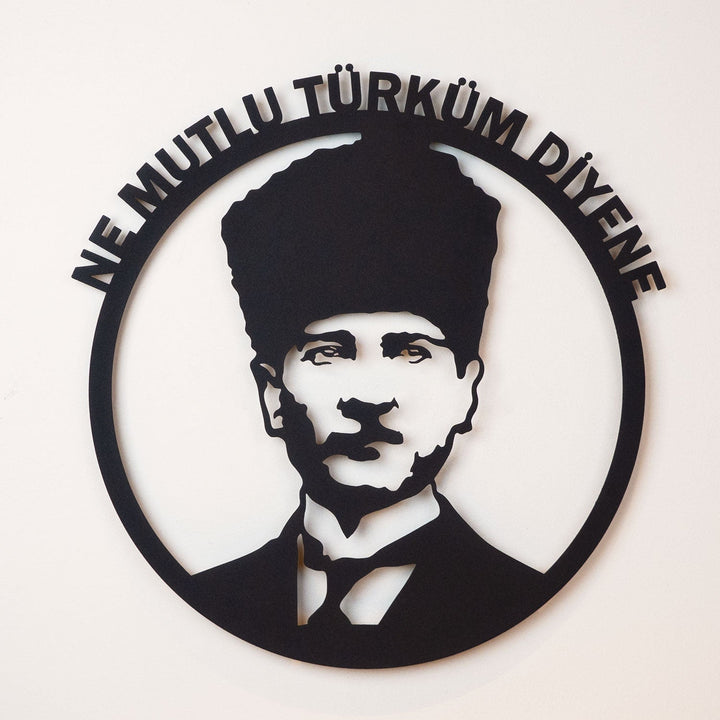 Ne Mutlu Türküm Diyene Yazılı Metal Tablo - APT561