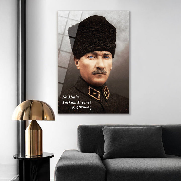 Ne Mutlu Türküm Diyene! Cam Tablo - ATC002