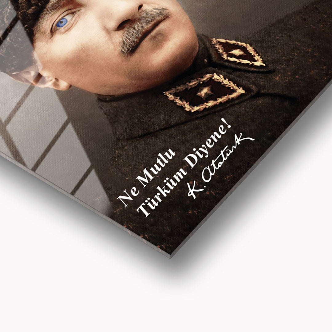 Ne Mutlu Türküm Diyene! Cam Tablo - ATC002