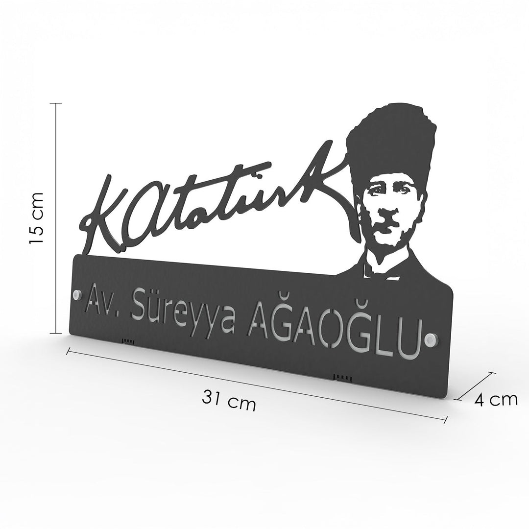 Kişiye Özel Atatürk İmzalı İsimlik Masaüstü Dekor - APH231