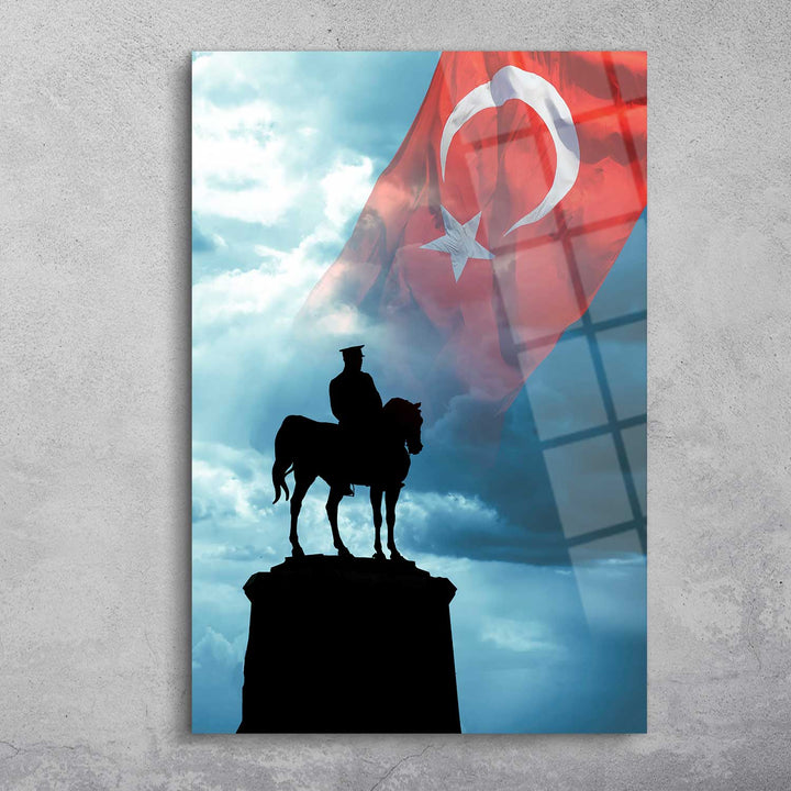 Atatürk Heykeli Cam Tablo - ATC030