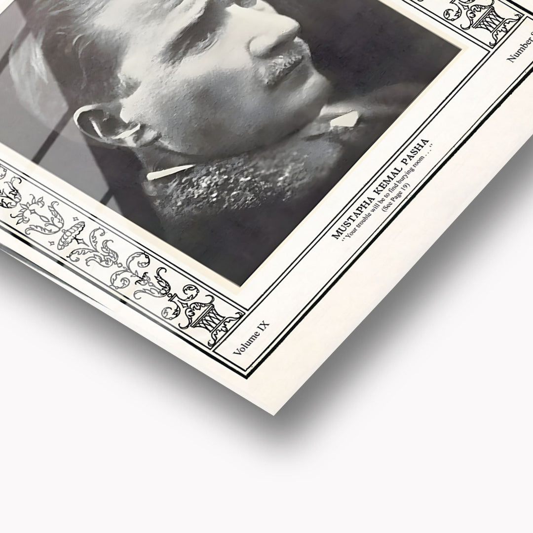 Atatürk ve Time Dergisi - 1927 Cam Tablo - ATC050