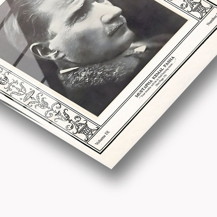 Atatürk ve Time Dergisi - 1927 Cam Tablo - ATC050