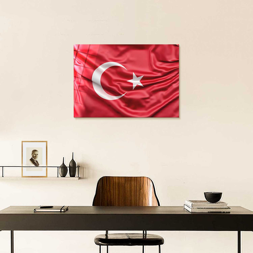Türk Bayrağı Cam Tablo - ATC022