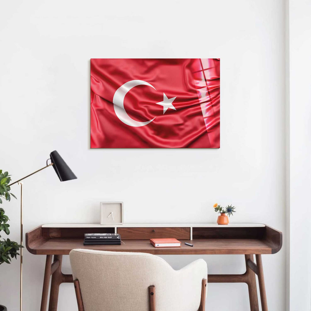 Türk Bayrağı Cam Tablo - ATC022