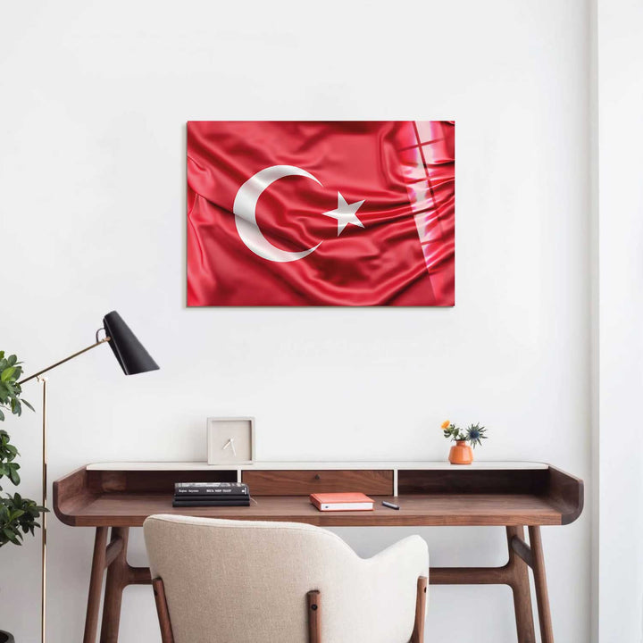 Türk Bayrağı Cam Tablo - ATC022