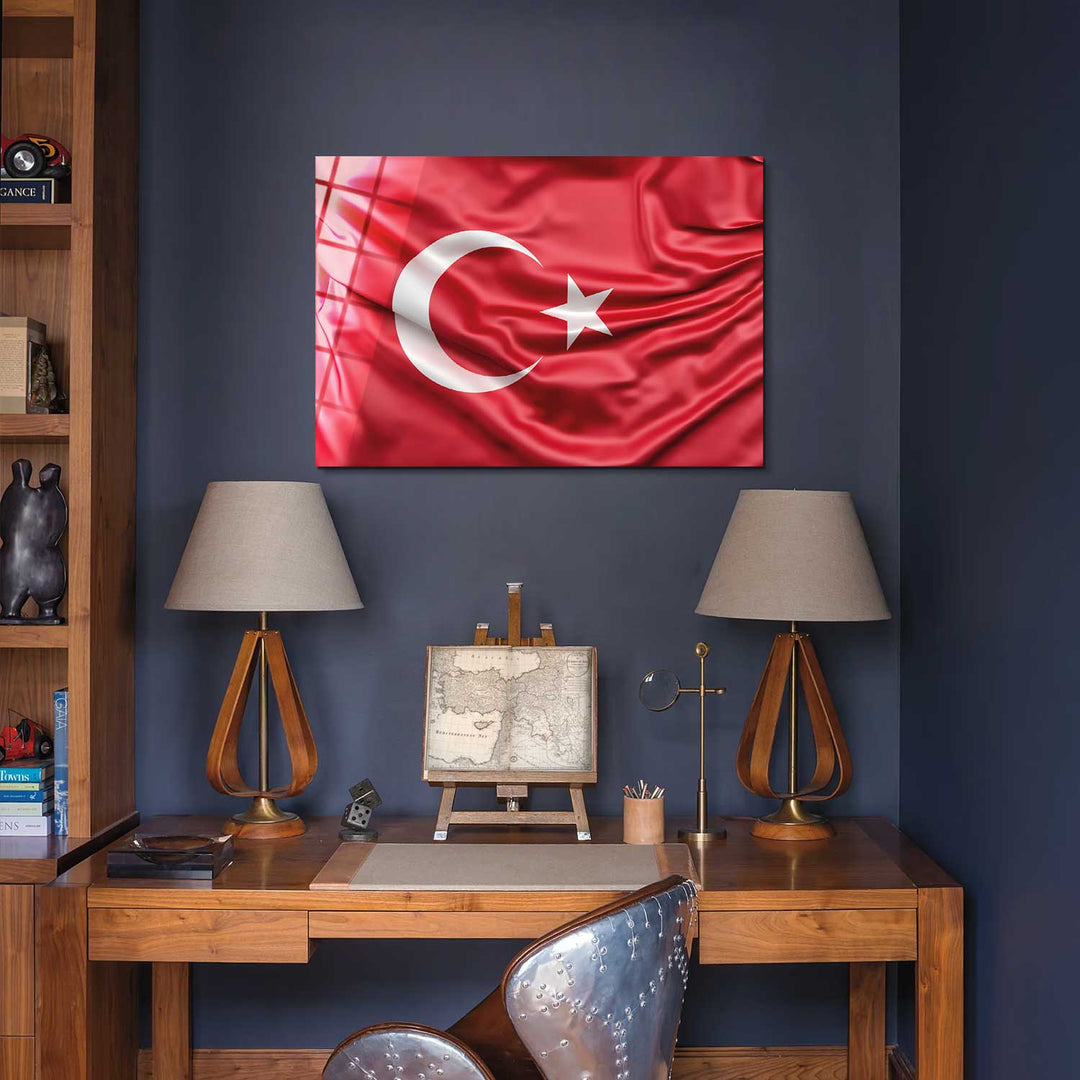 Türk Bayrağı Cam Tablo - ATC022