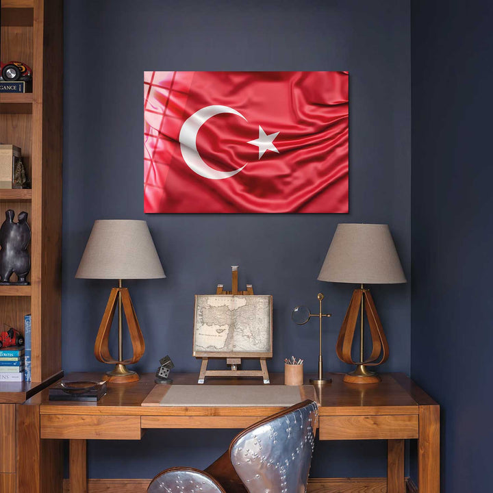Türk Bayrağı Cam Tablo - ATC022