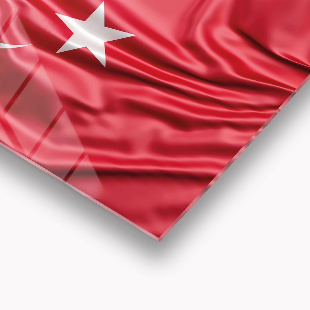 Türk Bayrağı Cam Tablo - ATC022
