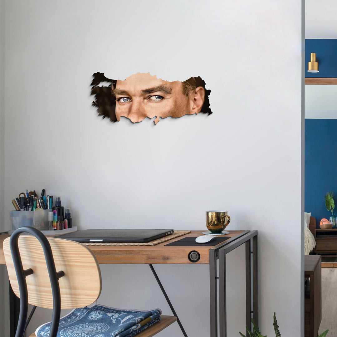 Türkiye Haritası Renkli Metal Duvar Tablosu - APT727