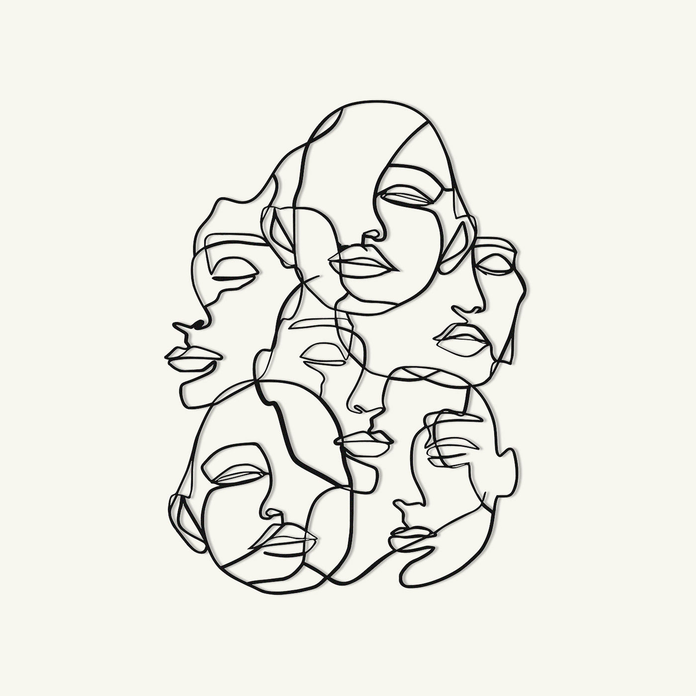 Premium Vector  One line drawing abstract face seamless pattern modern  minimalism art aesthetic contour print