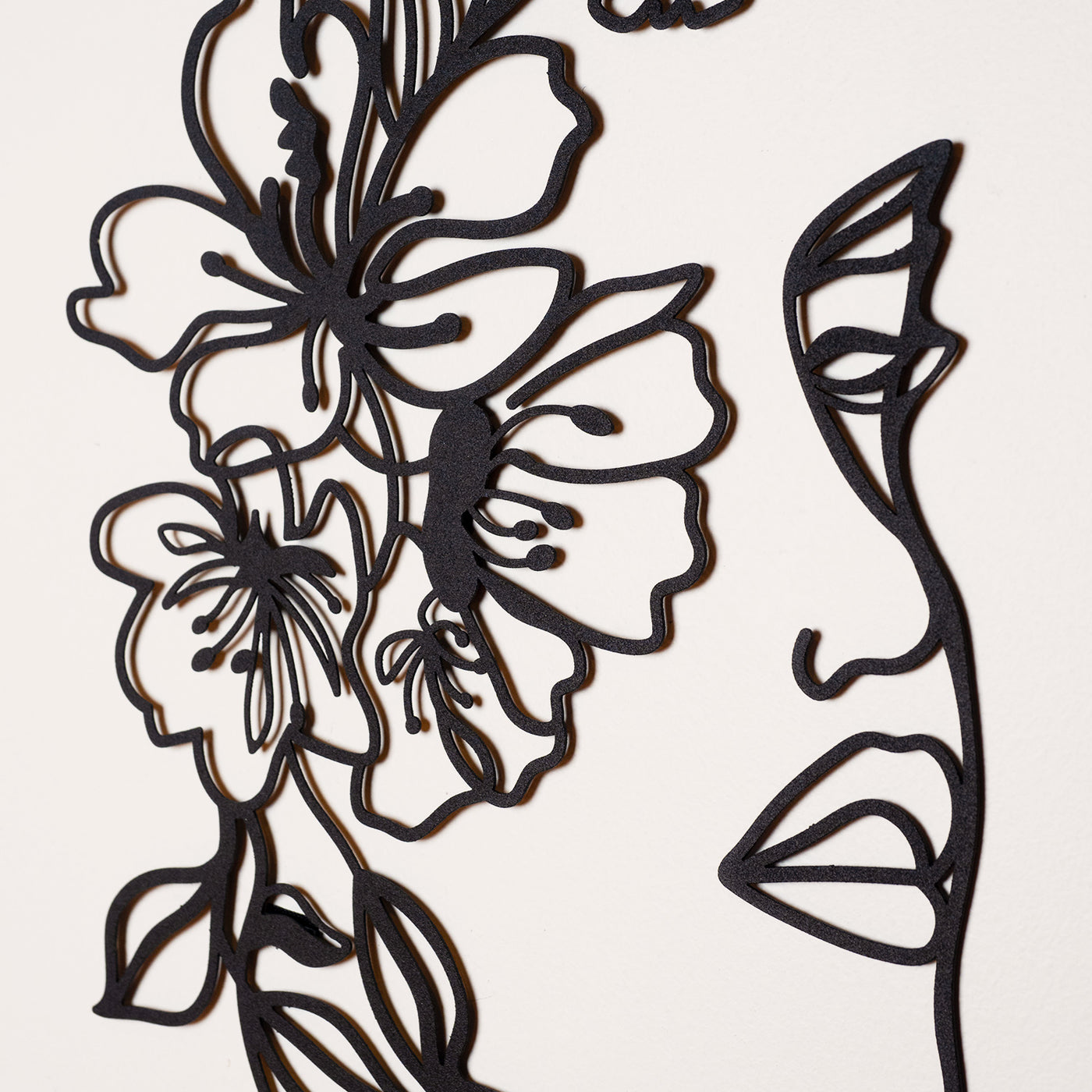Floral Face Line Art
