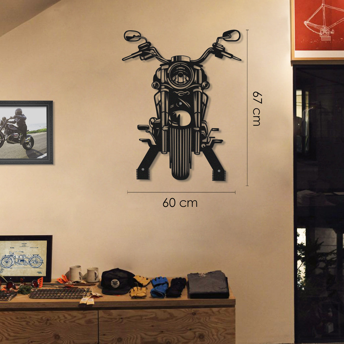 Personalized Motorcycle Helmet Wall Hanger